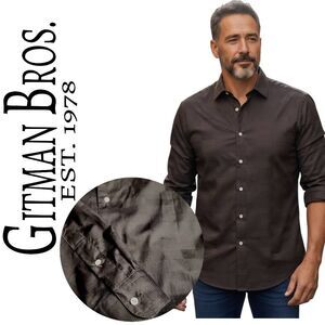 Gitman Bros. Black Textured Cotton Button Down Long Sleeve Shirt
